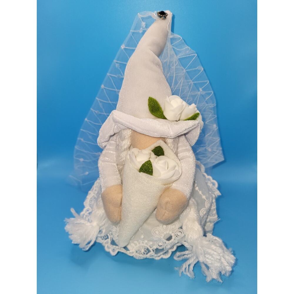 Wedding Bride Gnome Plush Shelf Sitter Gift Decor